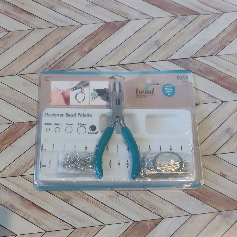 Designer Bead Palette with Teal and Silver Accents